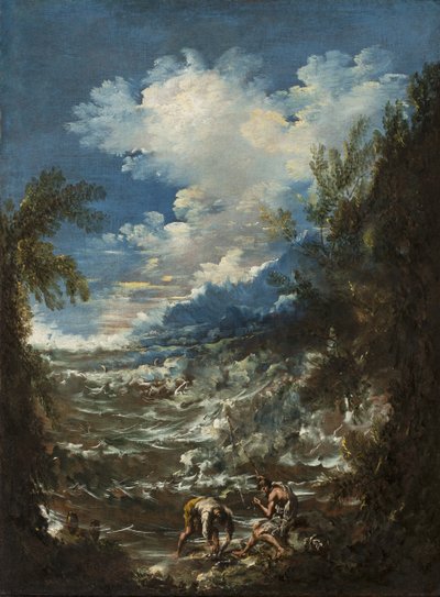 Landscape with Fishermen by Alessandro Magnasco